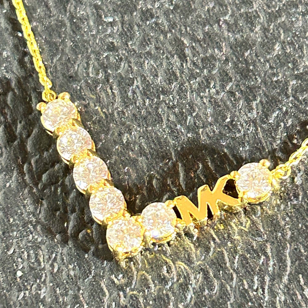 Michael Kors Gold Necklace with Crystals